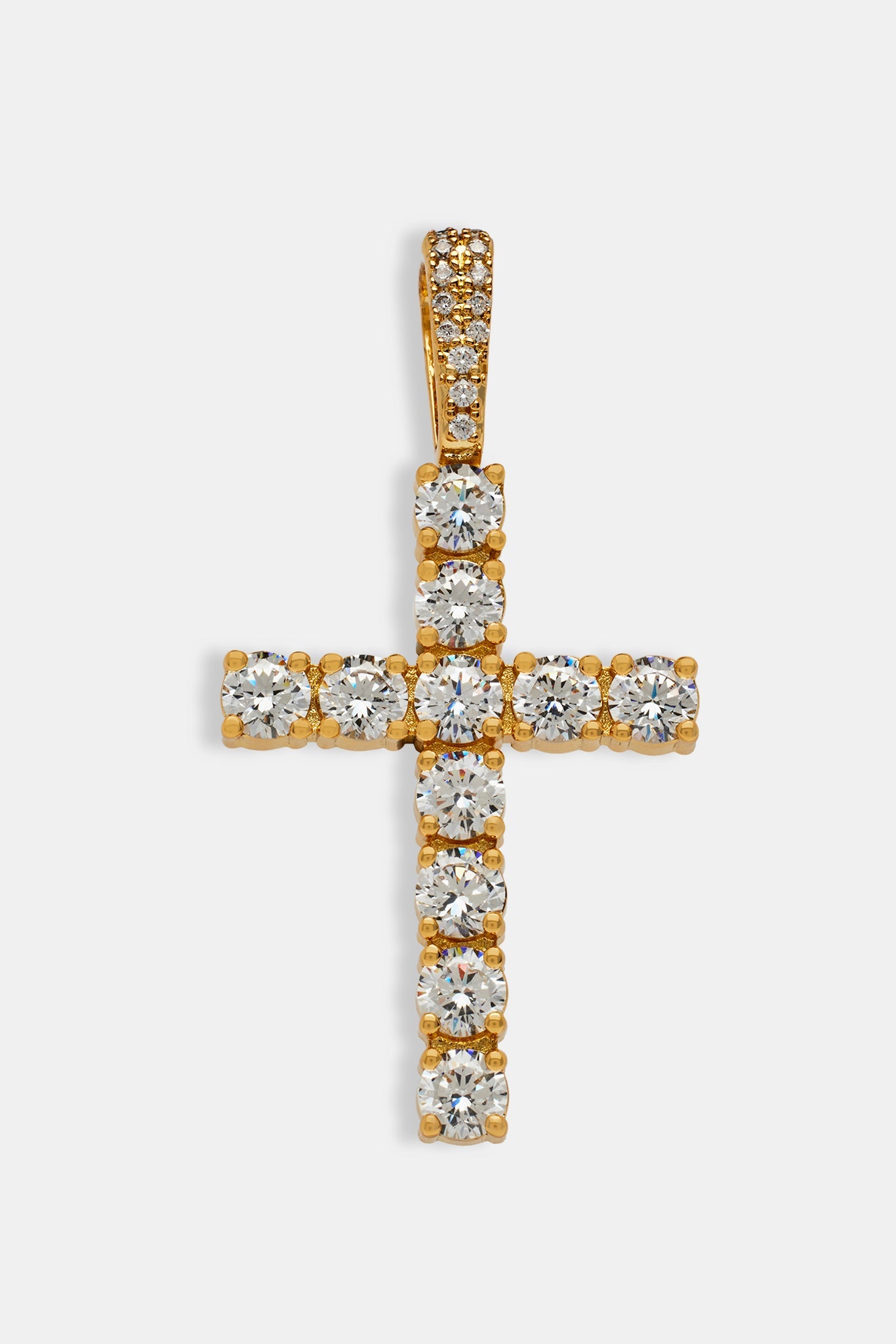 Diamantkreuzanhänger - Gold