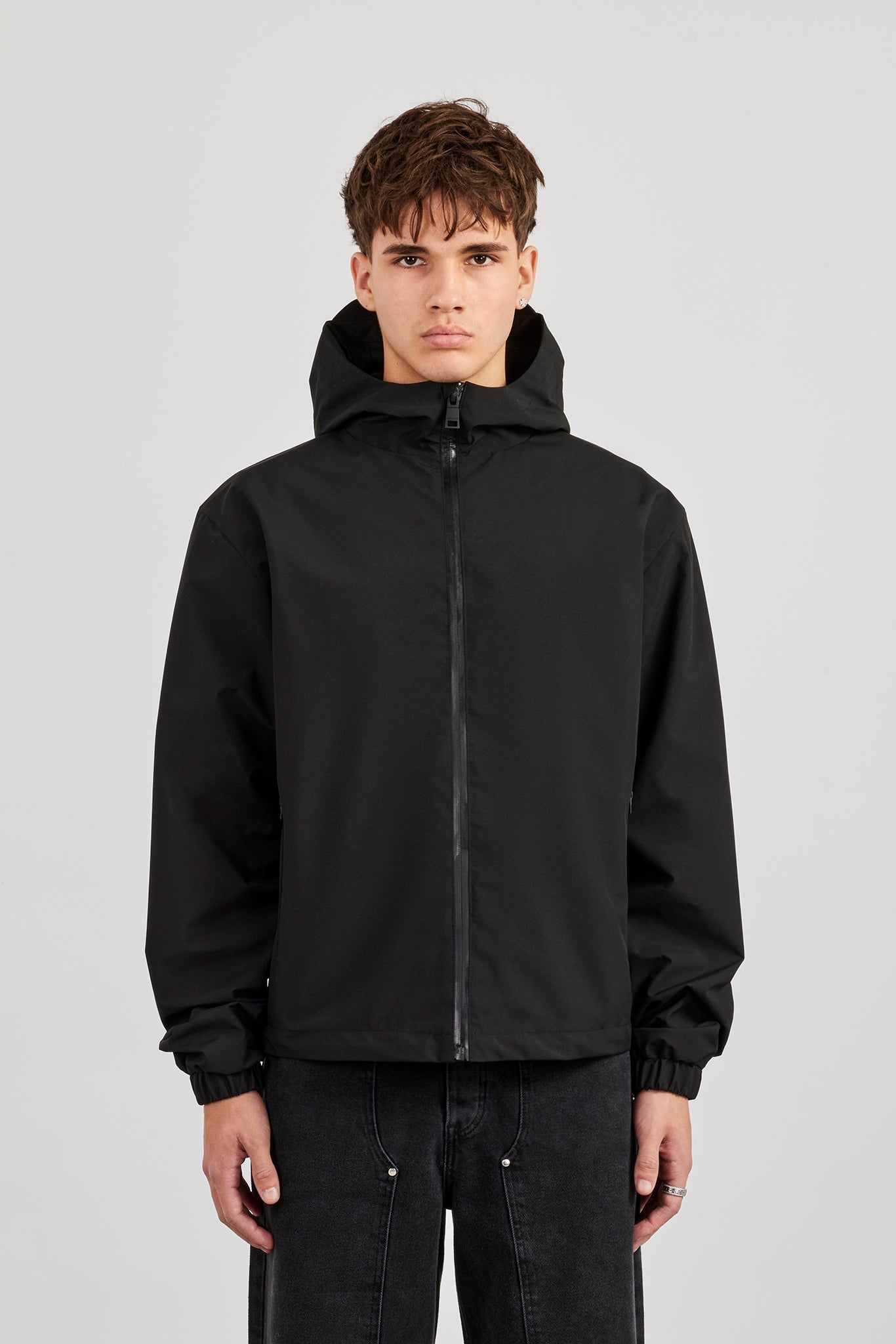 Nylon Track Jacket - Black