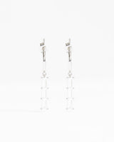 Clear Stone Baguette Drop Earrings