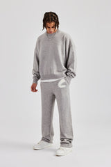 Fluffy Intarsia C Jogger - Grey