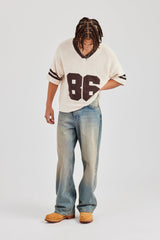Oversized Boxy Knitted Jersey - Off White