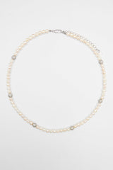 Freshwater Pearl and Iced Ball Necklace