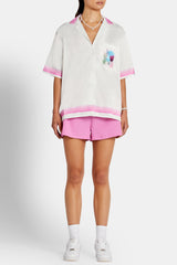 Cernucci Beach House Satin Shirt - Ecru