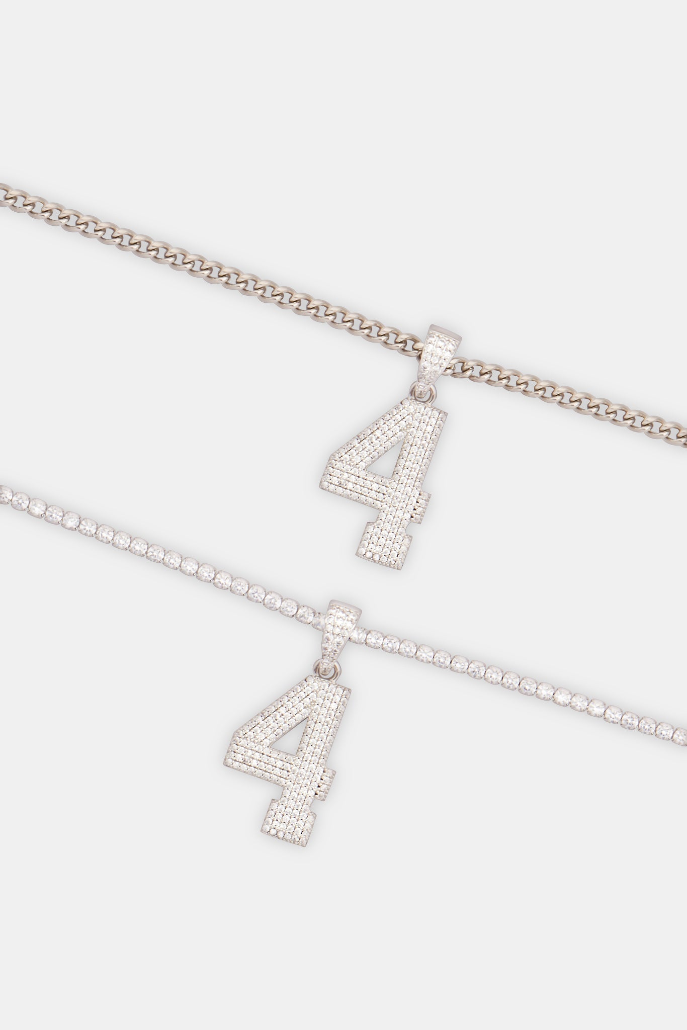 Iced 4 Number Pendant