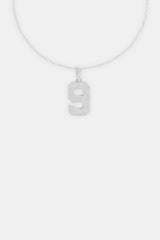 Iced 9 Number Pendant