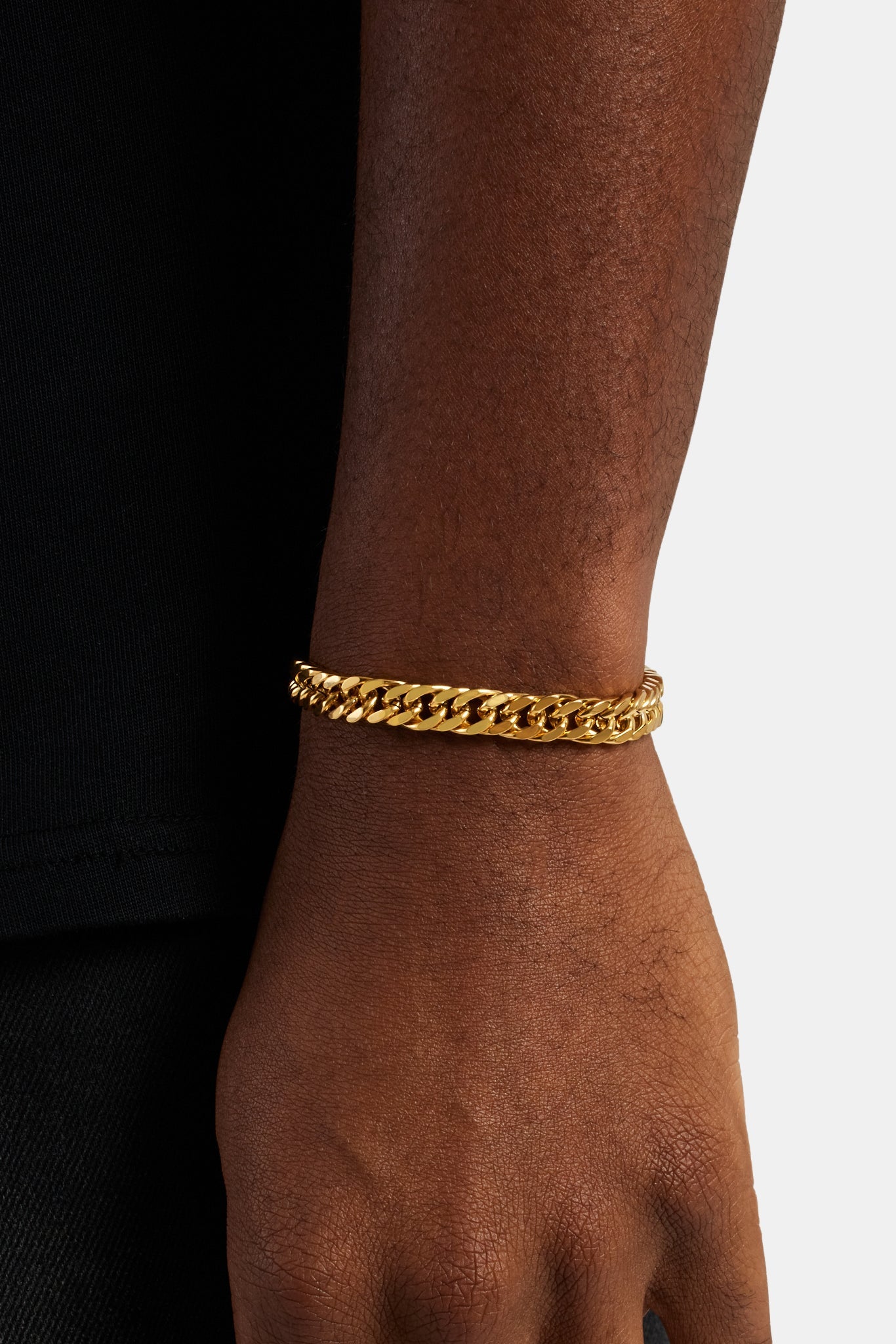 Square Cuban Bracelet - Gold - 8mm