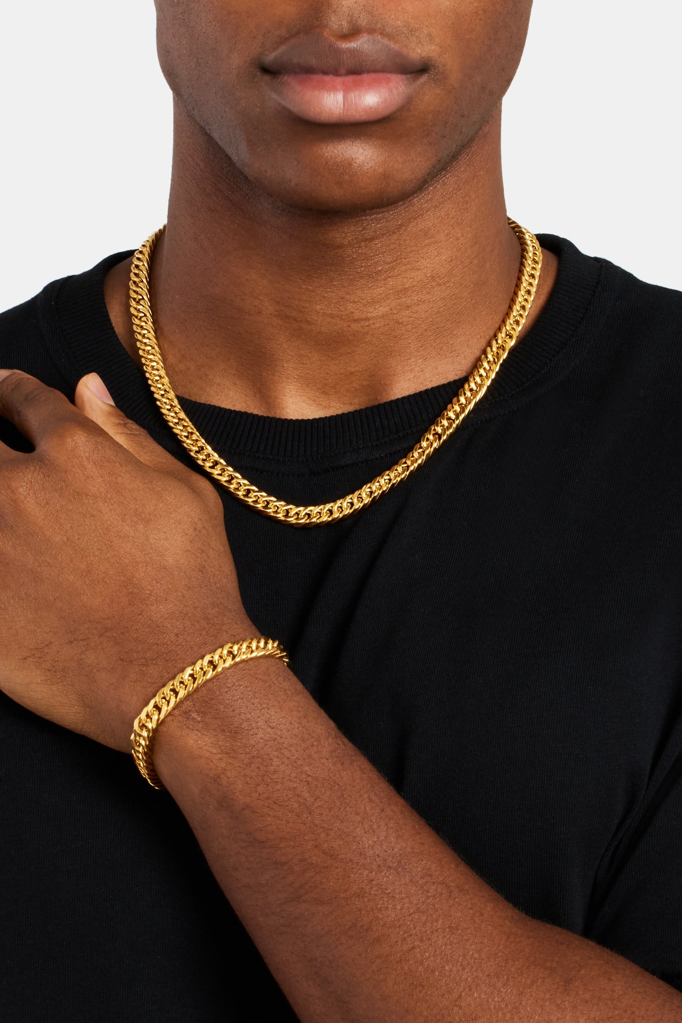 Square Cuban Bracelet - Gold - 8mm