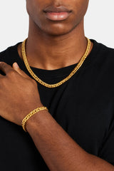 Square Cuban Bracelet - Gold - 8mm