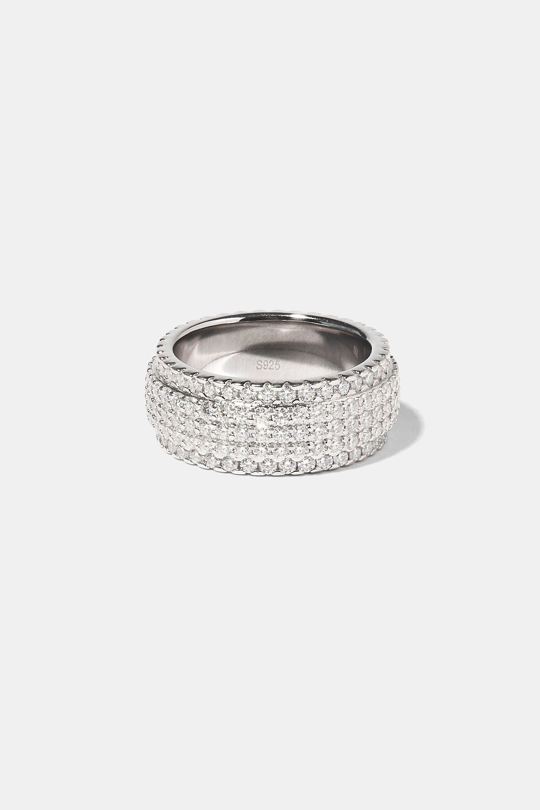 Moissanite 5 Row Ring - 10mm