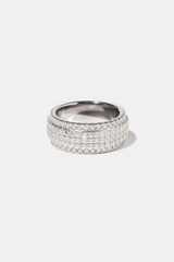 Moissanite 5 Row Ring - 10mm