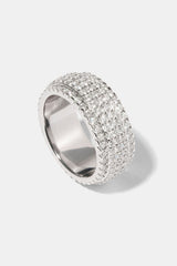 Moissanite 5 Row Ring - 10mm