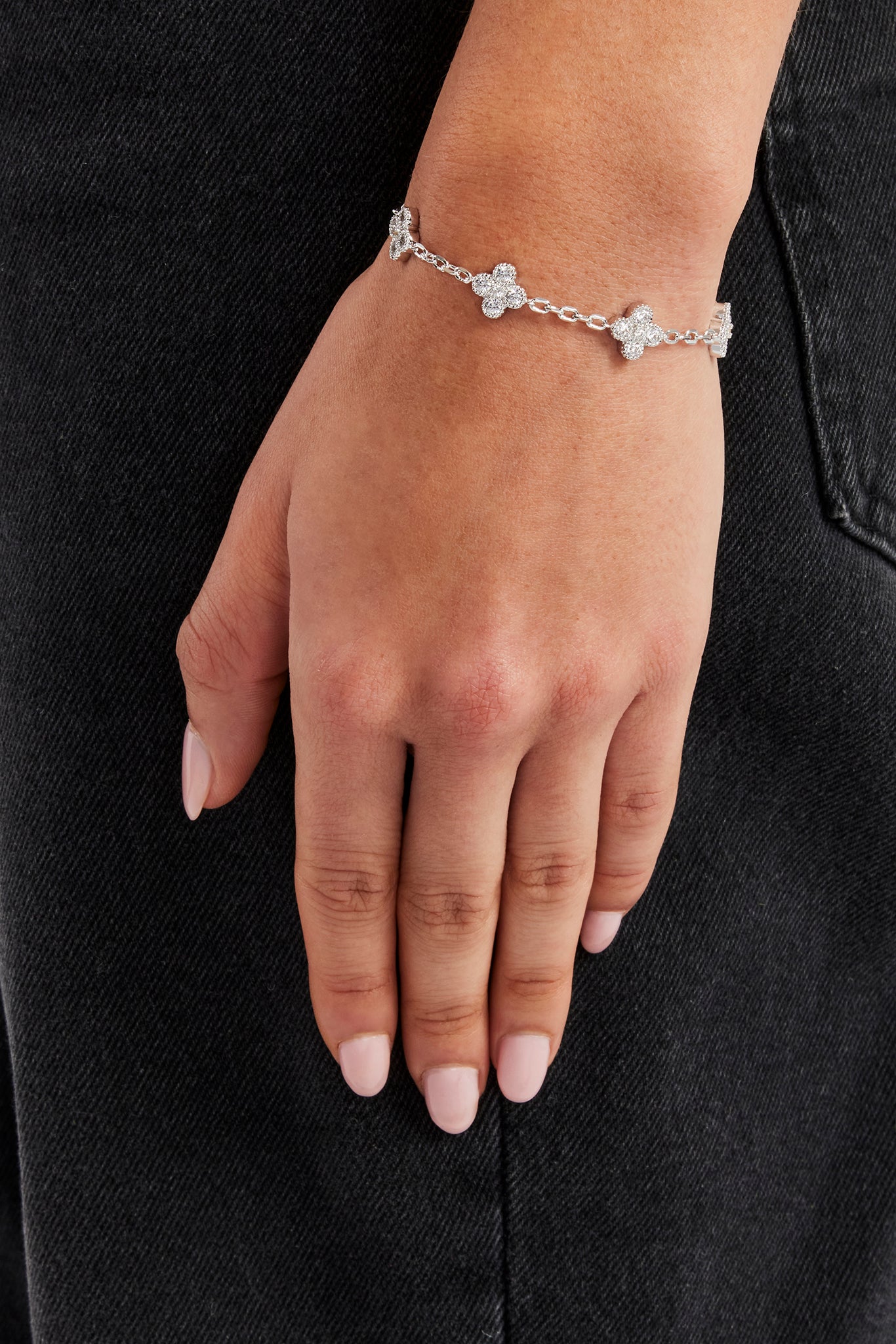Iced Repeat Motif Bracelet - 10mm