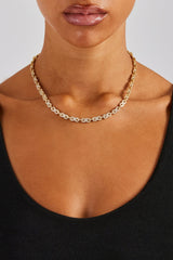 Iced Infinity Link Chain - Gold - 6mm