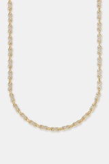 Iced Infinity Link Chain - Gold - 6mm
