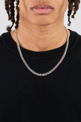 Iced Blue Gemstone Cuban Chain - 3mm