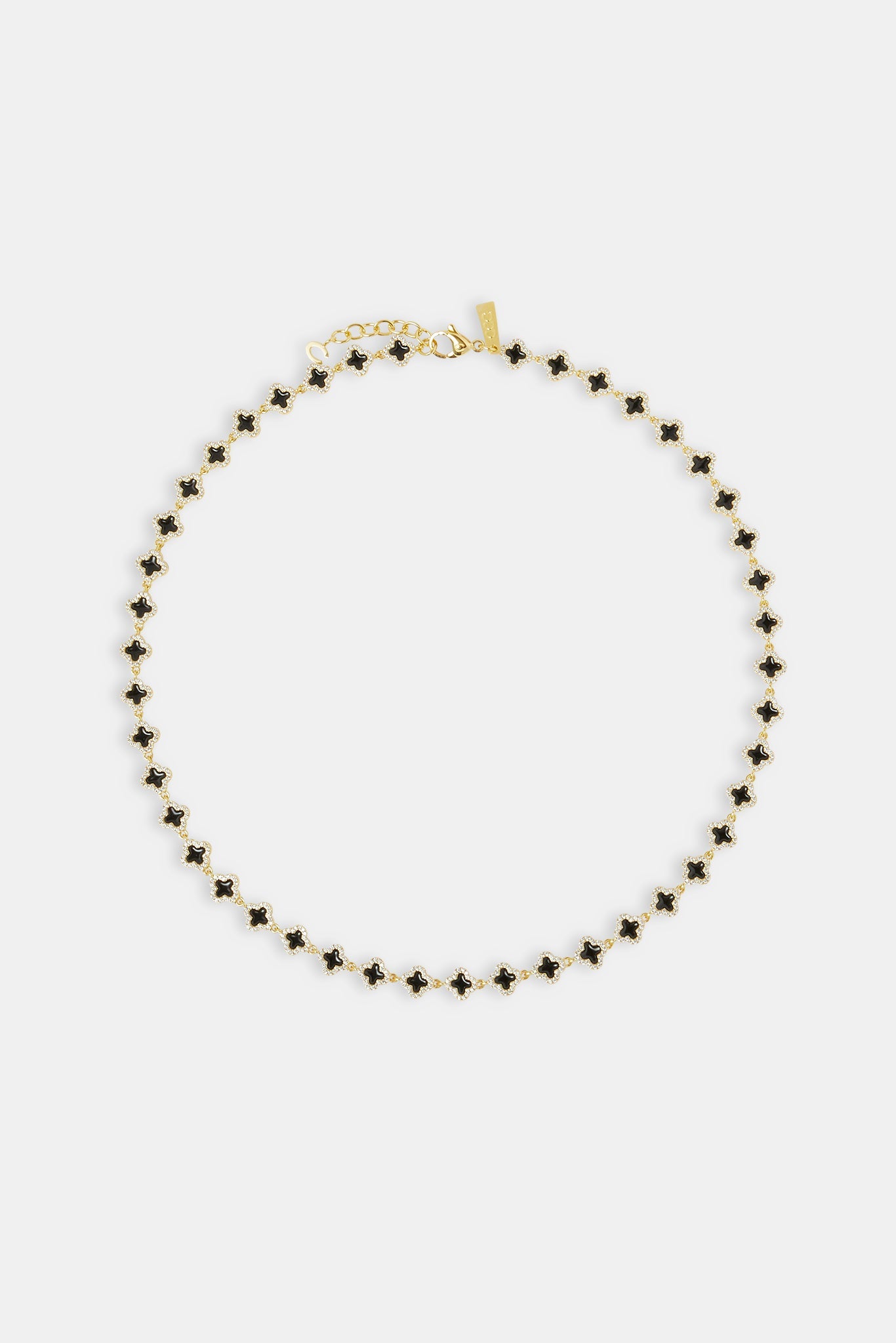 Black Enamel Motif Chain - 8mm