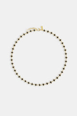 Black Enamel Motif Chain - 8mm
