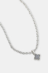Blue Agate Motif Pendant Necklace - 8mm