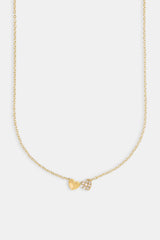 Double Heart Necklace - 8mm