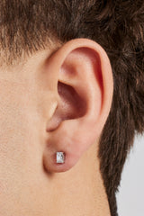 Iced Micro Baguette Stud Earrings - 5mm