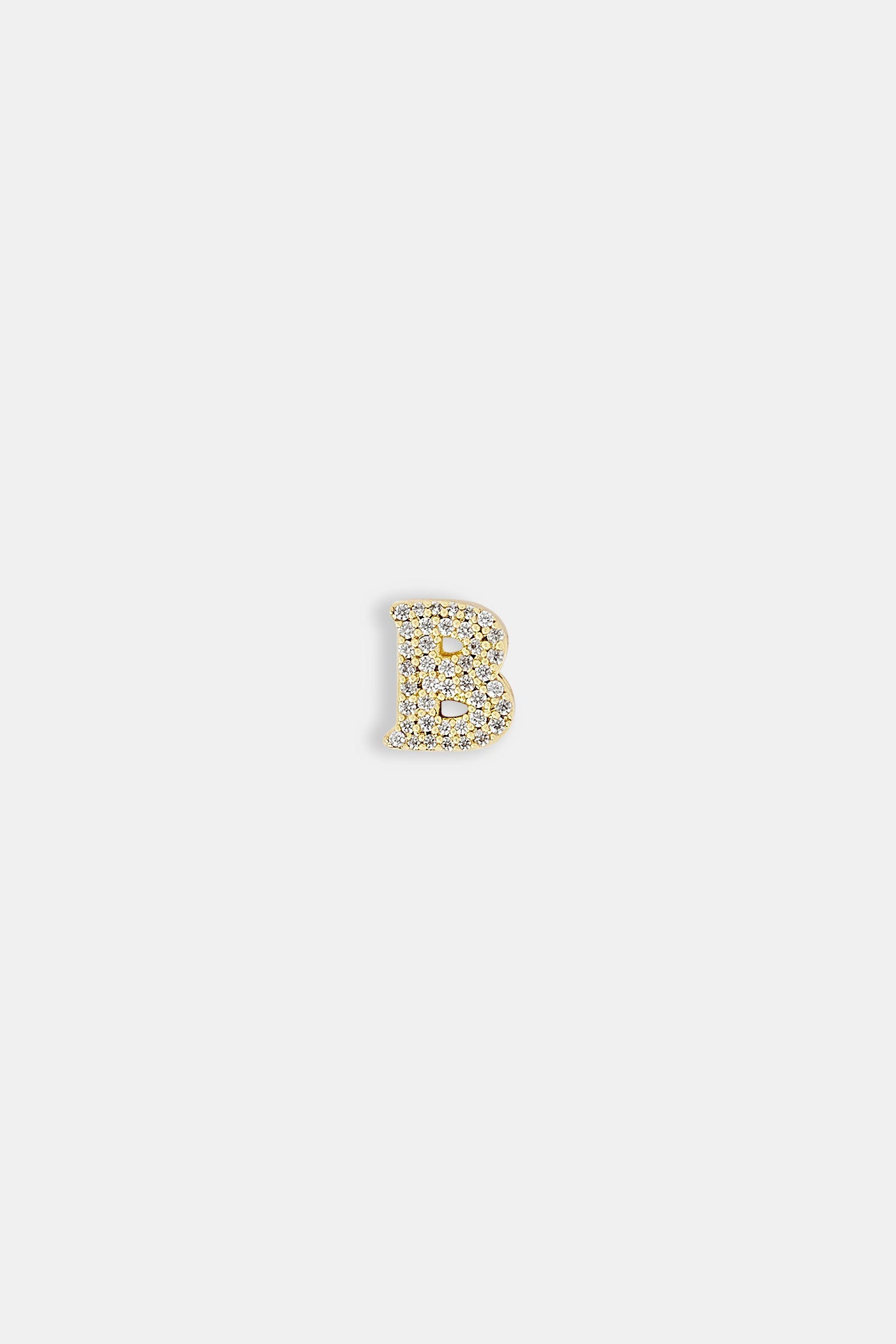 Iced Letter Pendant - 12mm