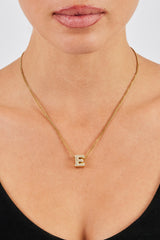 Iced Letter Pendant - 12mm