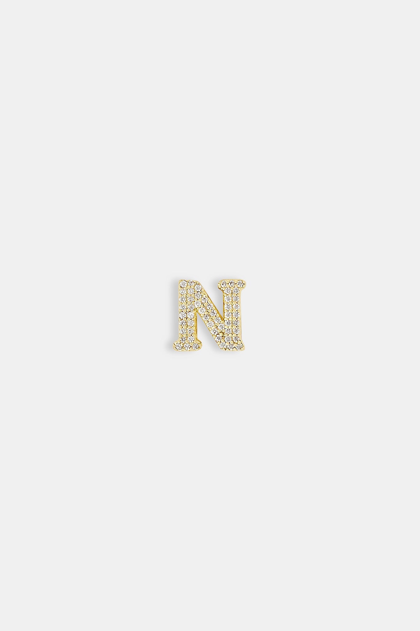 Iced Letter Pendant - 12mm
