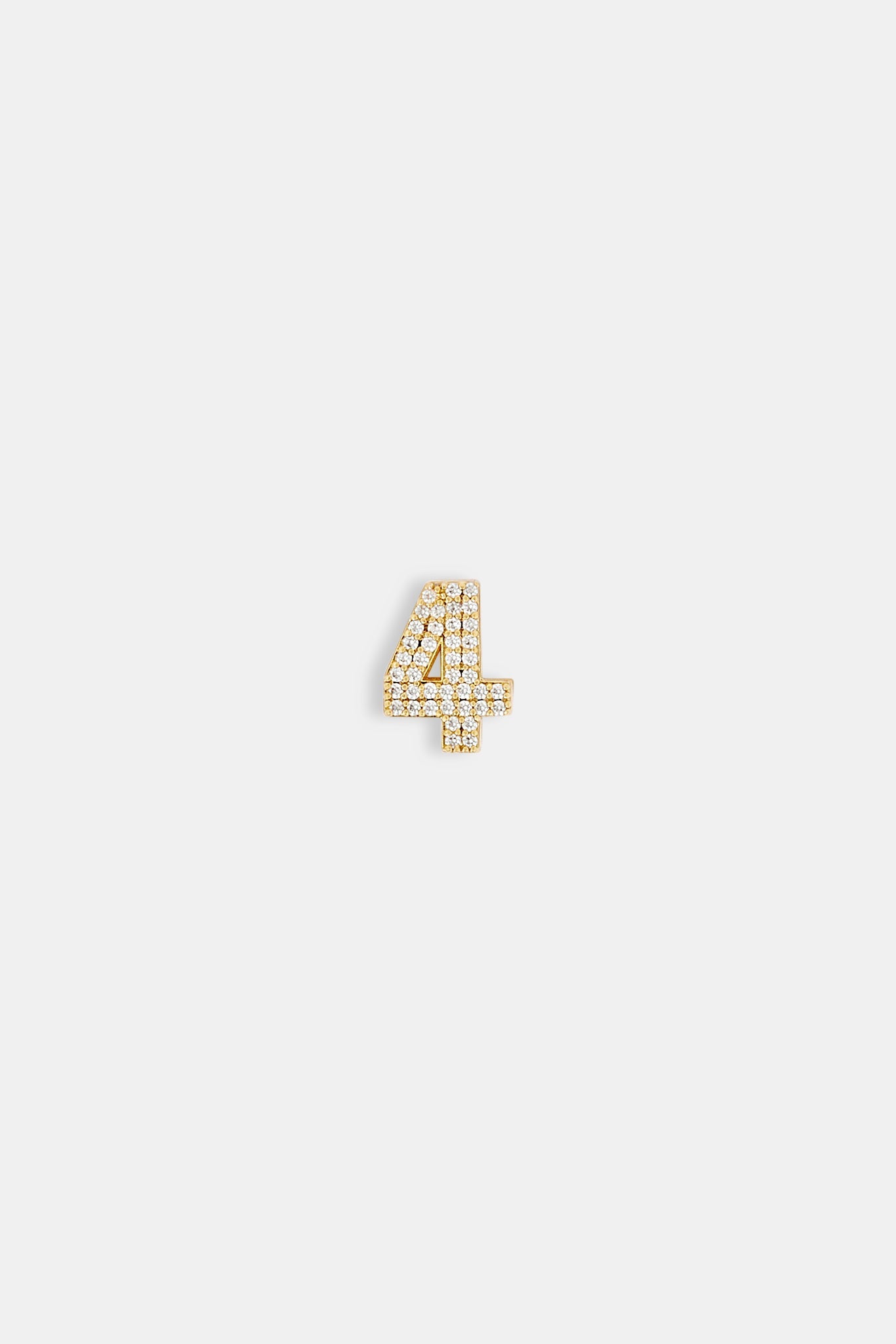 Iced Number Pendant - 12mm