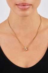 Iced Number Pendant - 12mm