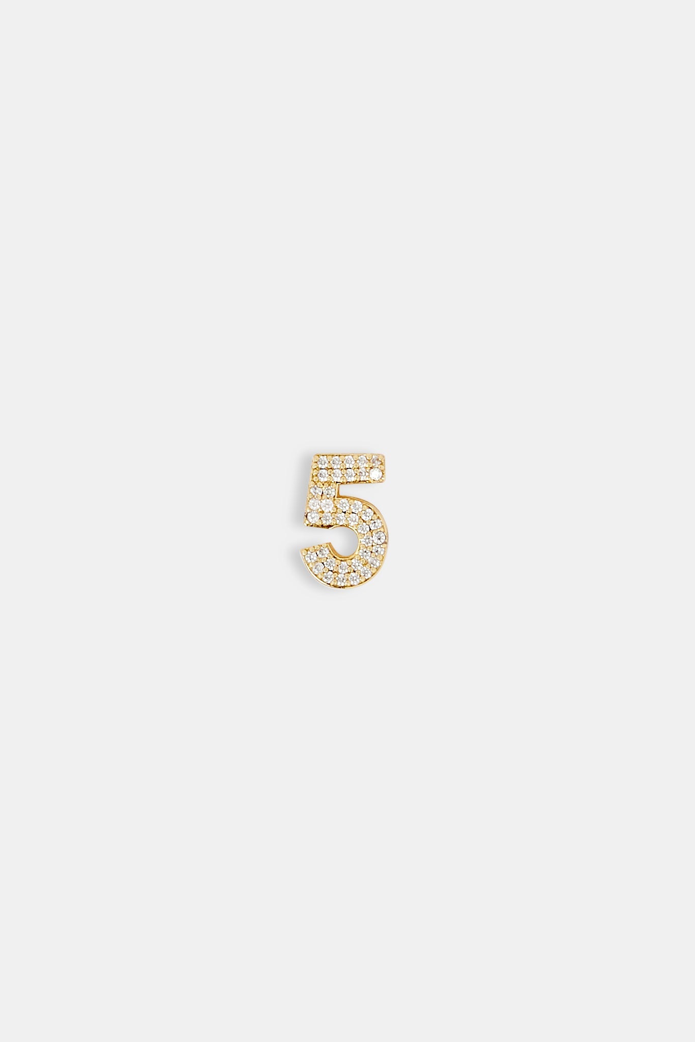 Iced Number Pendant - 12mm