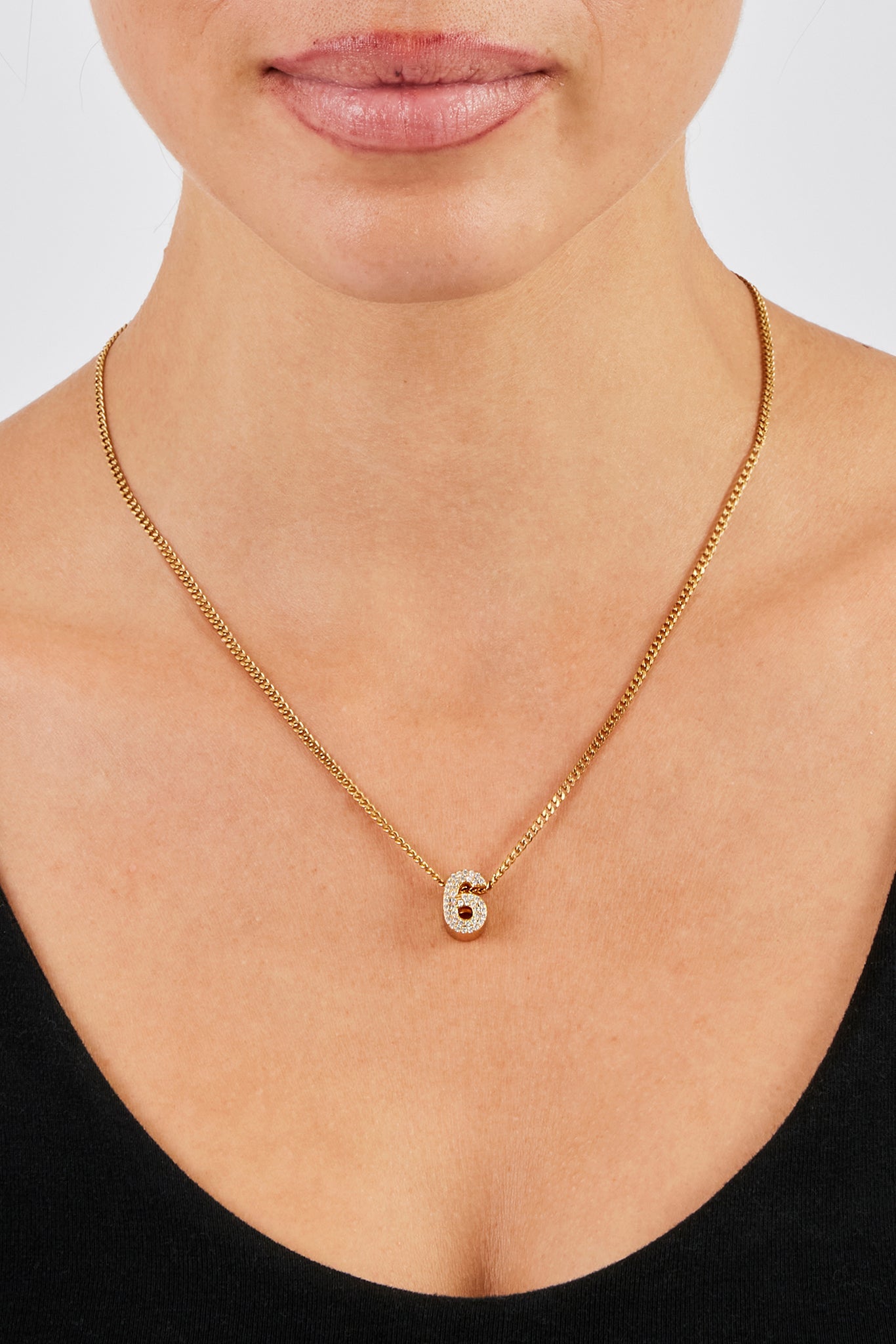 Iced Number Pendant - 12mm