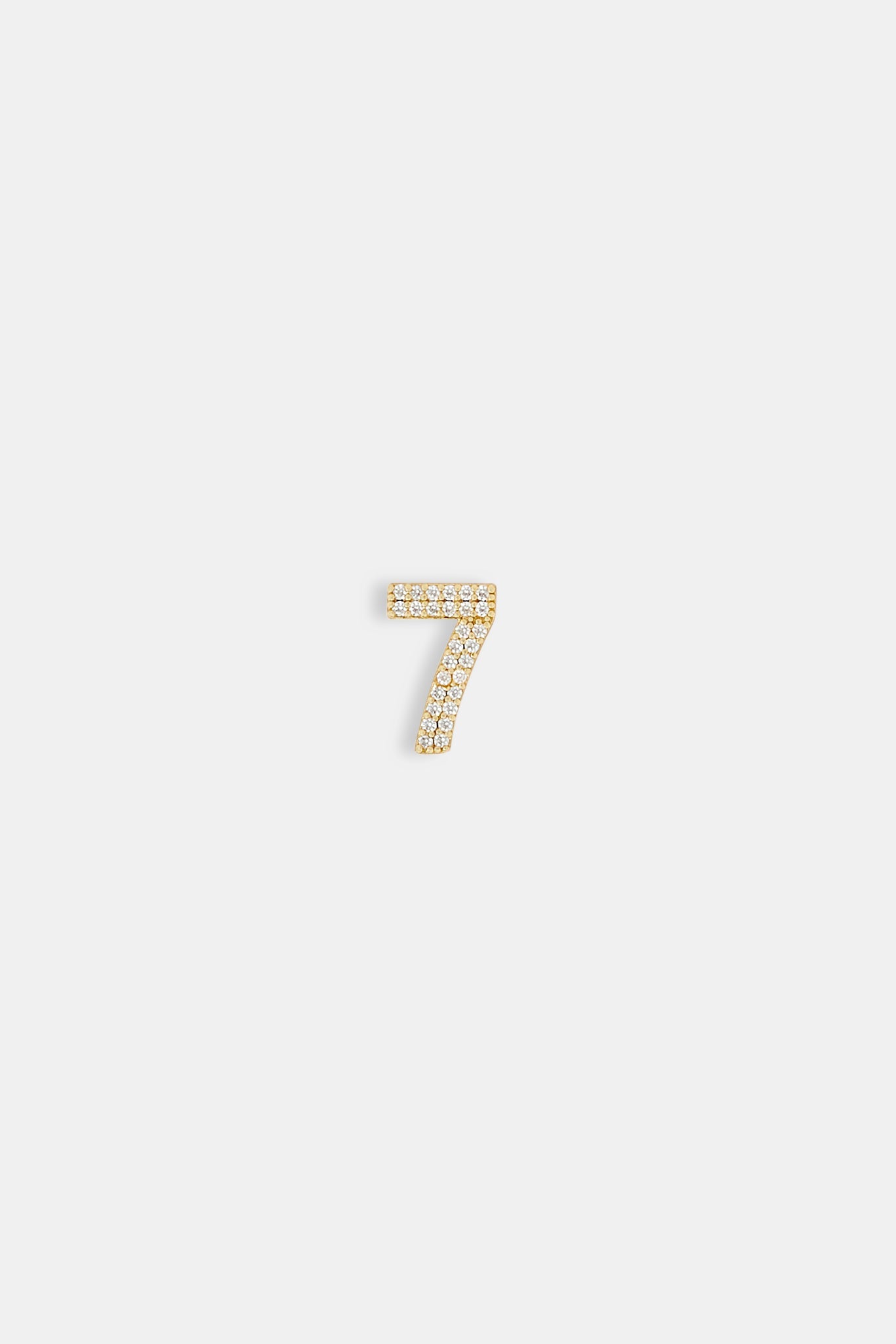 Iced Number Pendant - 12mm