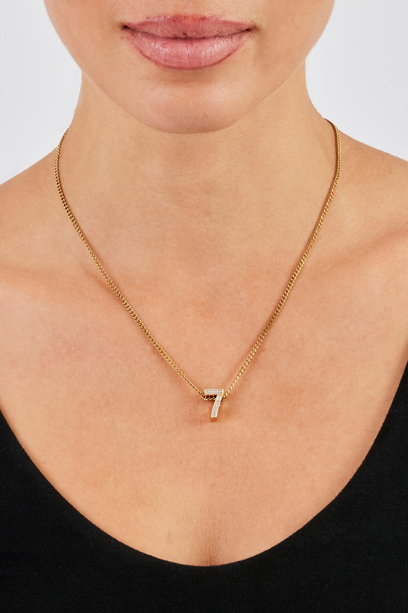 Iced Number Pendant - 12mm