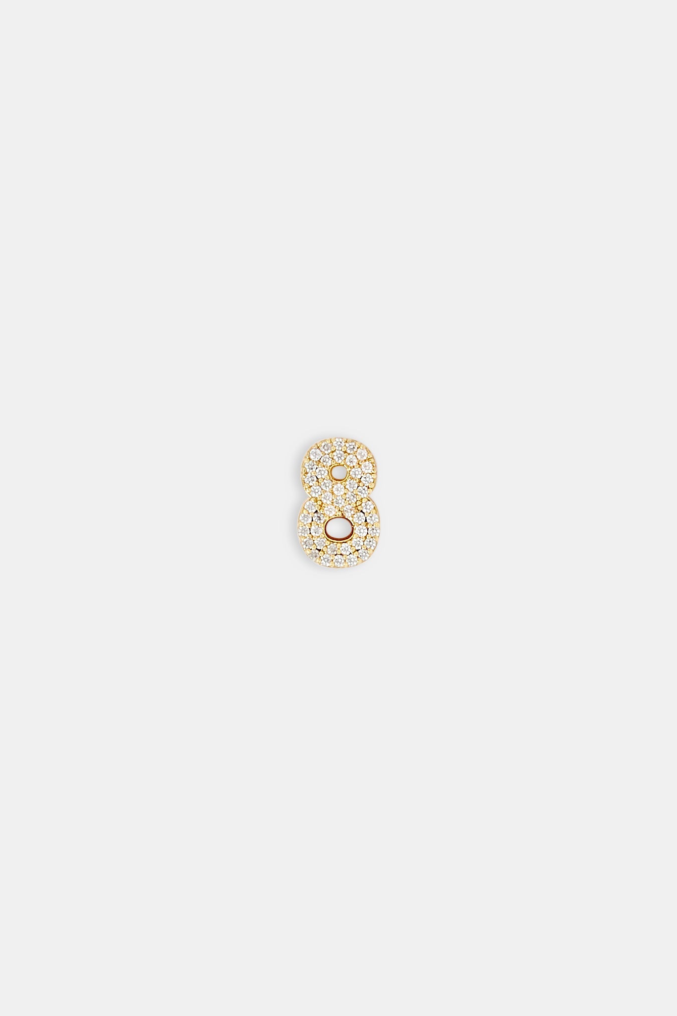 Iced 12mm Number Pendant