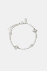 Iced Evil Eye & Cross Rolo Bracelet - 6mm