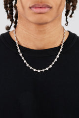 Iced Gemstone Infinity Link Chain - 6mm
