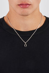 Micro Iced Black Gemstone Necklace - 10mm