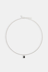Micro Iced Black Gemstone Necklace - 10mm
