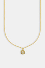 Micro Iced Motif Necklace - 12mm - Gold