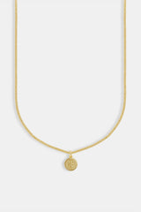 Micro Polished Motif Necklace - 12mm - Gold