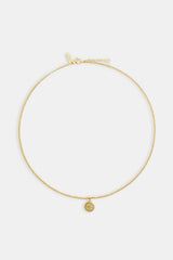Micro Polished Motif Necklace - 12mm - Gold