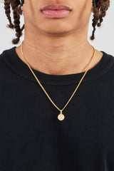 Micro Iced Motif Necklace - 12mm - Gold