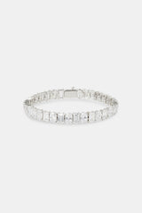 Oval & Baguette Stone Tennis Bracelet - 8mm