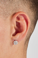 Polished Compass Stud Earrings - 8mm