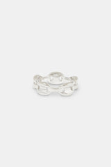Polished Coffee Bean Link Ring - 8mm