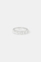 Polished Edge Square Stone Ring - 6mm