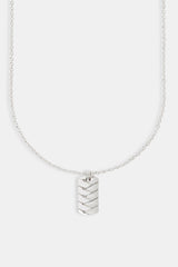 Polished Woven Dog Tag Necklace - 25mm