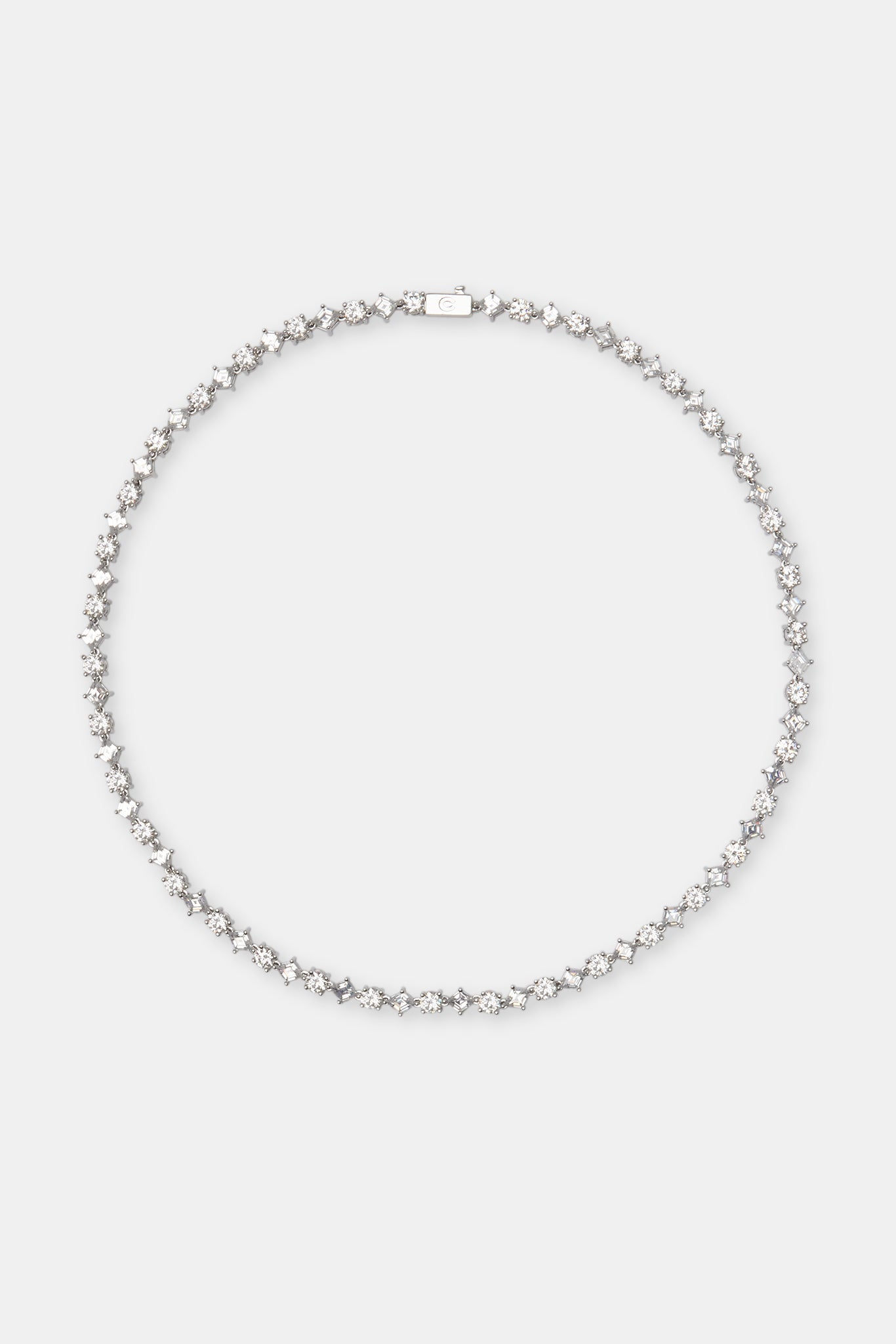 Round & Diamond Cluster Tennis Chain - 6mm