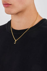Micro Iced Black Gemstone Necklace - 10mm - Gold