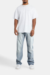 Relaxed Fit Jeans - Bleach Wash